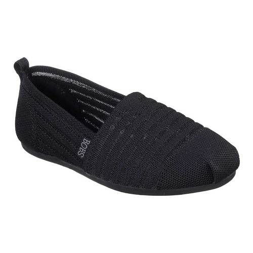 Women's Skechers Bobs Plush Golden Hour Alpargata, Size: 12 W, Black/Black