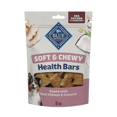 Blue Buffalo Soft & Chewy Health Bars Baked with Real Chicken & Coconut  9 Oz. Bag