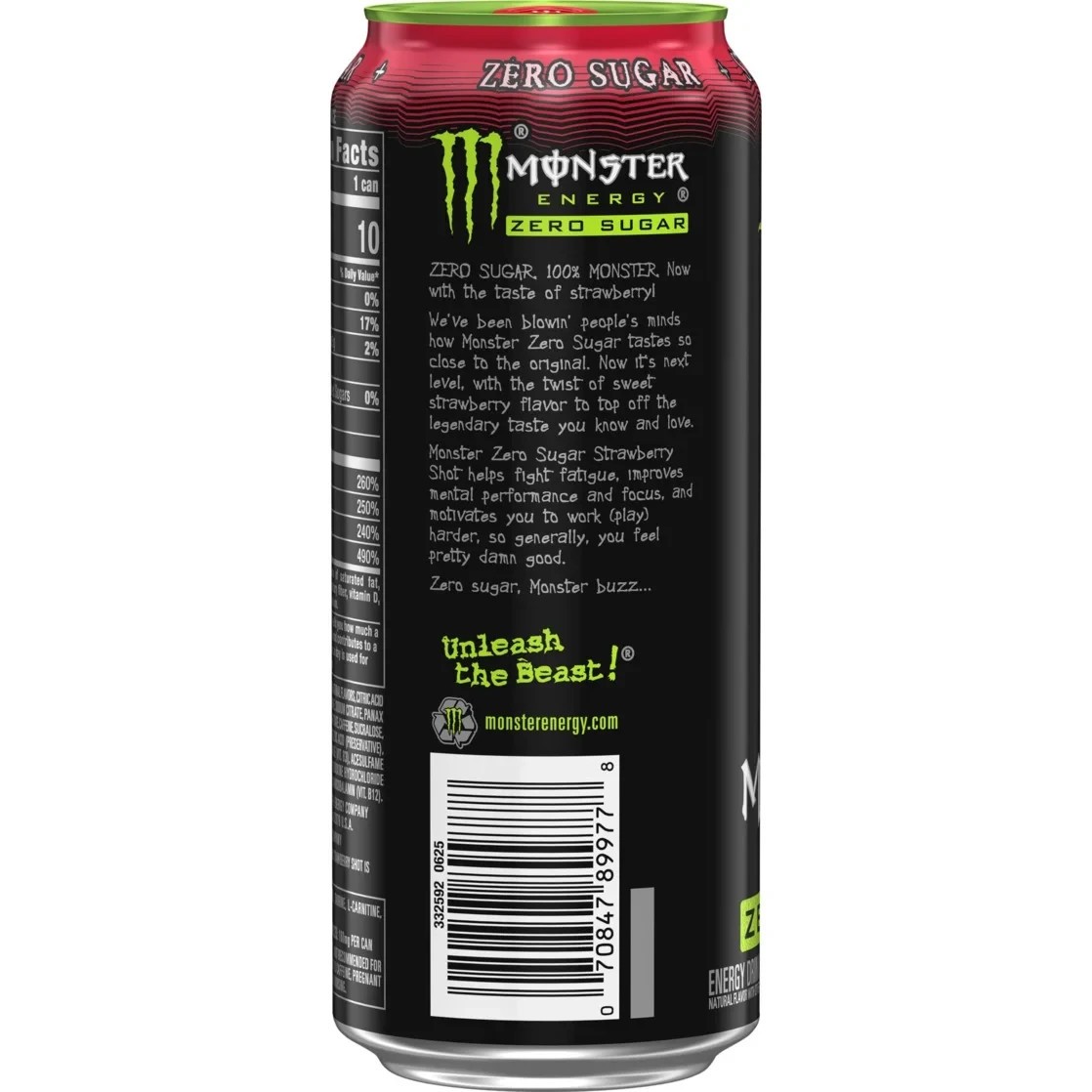 Monster Energy Zero Sugar, Strawberry Shot Sugar Free Energy Drink, 16 Oz | CVS thumbnail