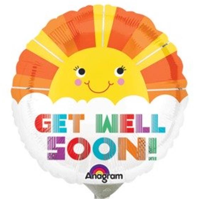 A2-8835 Get Well Smiley Sunshine Mini Balloon