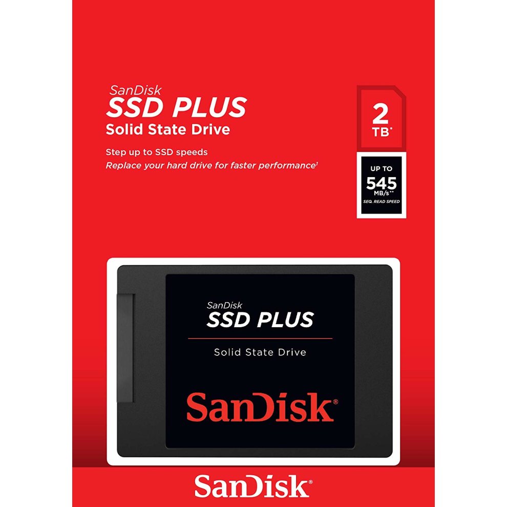 SanDisk SSD PLUS Internal Solid State Drive, 2TB, Black