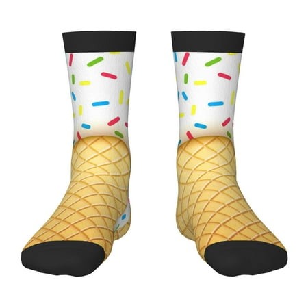 Sigee White Ice Cream for Premium Children S Socks Unisex School Kids Boys Girls Soft and Comfy Kids  Socks