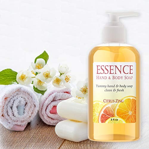DELÚVIA Deluvia Hand Soap and Body Wash with Organic Aloe, Vitamin E, Organic Rosemary Extract and Citrus Essential Oils - Citrus Zing Essence Hand a thumbnail