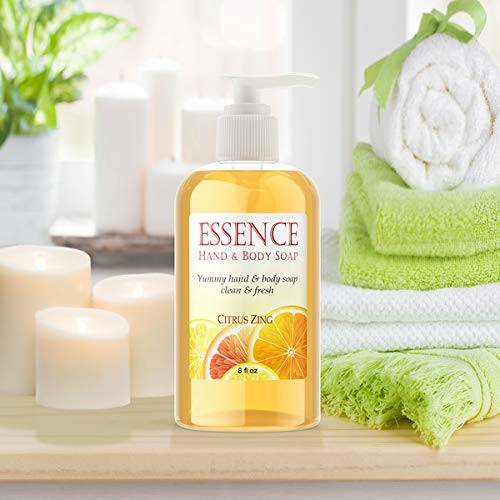 DELÚVIA Deluvia Hand Soap and Body Wash with Organic Aloe, Vitamin E, Organic Rosemary Extract and Citrus Essential Oils - Citrus Zing Essence Hand a thumbnail