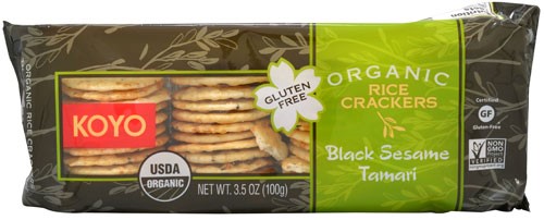 Koyo Rice Crackers - Organic - Black Sesame Tamari - 3.5 Oz - Case Of 12
