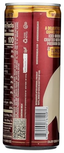 High-Protein Cold Brew Latte – Mocha | 11g Protein, Low Sugar, 100 Calories | Ready-to-Drink 8 Oz Can | Made with Organic Coffee | Mocha Protein Cof thumbnail