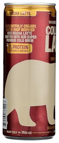 High-Protein Cold Brew Latte – Mocha | 11g Protein, Low Sugar, 100 Calories | Ready-to-Drink 8 Oz Can | Made with Organic Coffee | Mocha Protein Cof thumbnail