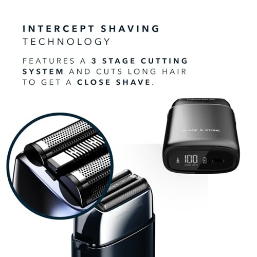 Blade & Stone PS501 Foil Shaver for Men – Dual Foil Cordless Shaver with Graphene-X Blades and 8000 RPM Digital Motor – All-Metal, Rechargeable We thumbnail
