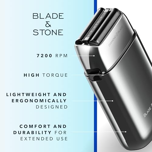 Blade & Stone PS501 Foil Shaver for Men – Dual Foil Cordless Shaver with Graphene-X Blades and 8000 RPM Digital Motor – All-Metal, Rechargeable We thumbnail
