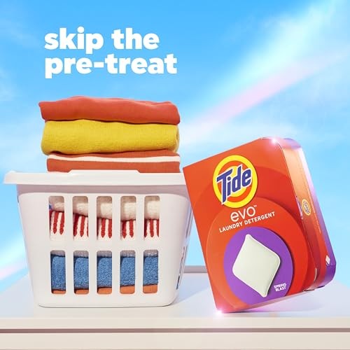 Tide Evo Laundry Detergent Tiles  100% Concentrated  6X Cleaning Power  Spring Blast Scent  42 Count thumbnail