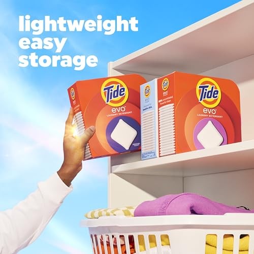 Tide Evo Laundry Detergent Tiles  100% Concentrated  6X Cleaning Power  Spring Blast Scent  42 Count thumbnail