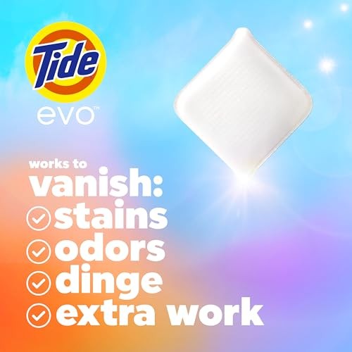Tide Evo Laundry Detergent Tiles  100% Concentrated  6X Cleaning Power  Spring Blast Scent  42 Count thumbnail
