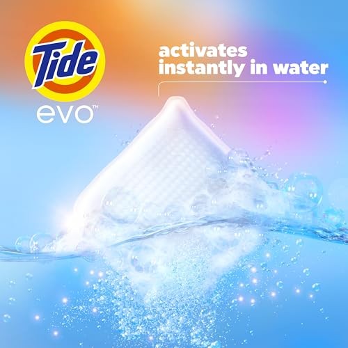 Tide Evo Laundry Detergent Tiles  100% Concentrated  6X Cleaning Power  Spring Blast Scent  42 Count thumbnail