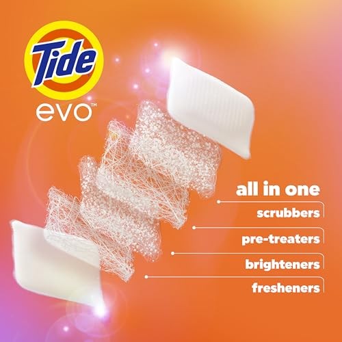 Tide Evo Laundry Detergent Tiles  100% Concentrated  6X Cleaning Power  Spring Blast Scent  42 Count thumbnail