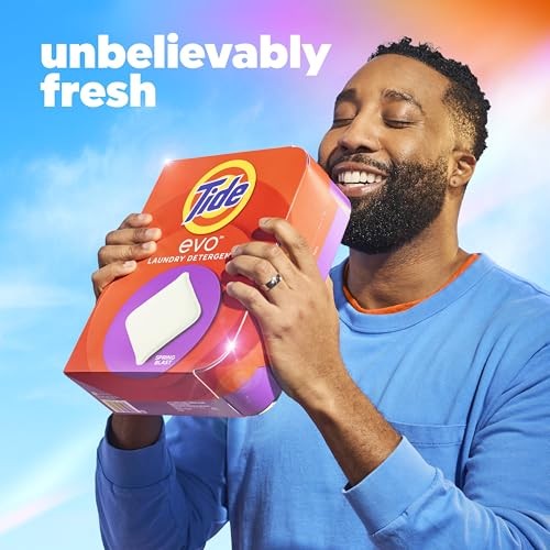 Tide Evo Laundry Detergent Tiles  100% Concentrated  6X Cleaning Power  Spring Blast Scent  42 Count thumbnail