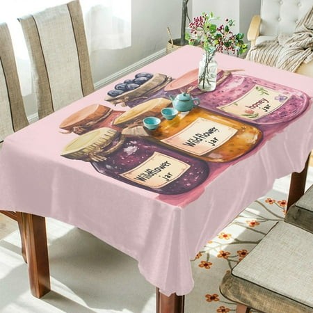Yayeee Tablecloths 60  X 108  Rectangle Wrinkle Resistant Party Table Cover  Watercolor Jam
