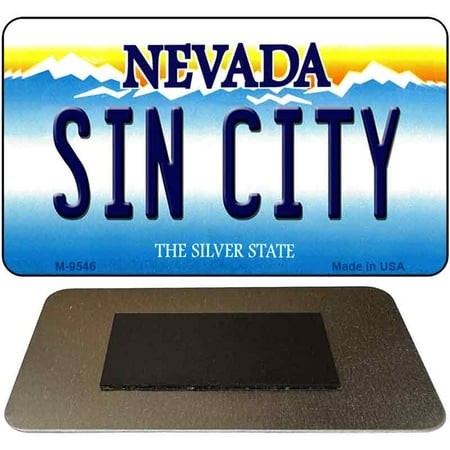 Sin City Nevada Novelty Metal Magnet M-9546 3.5  X 2  Magnet (M)