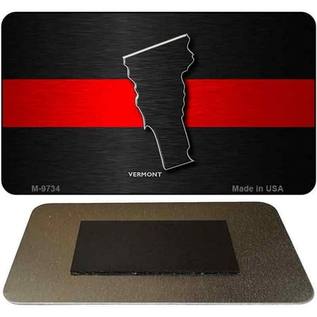 Vermont Thin Red Line Novelty Metal Magnet M-9734 3.5  X 2  Magnet (M)