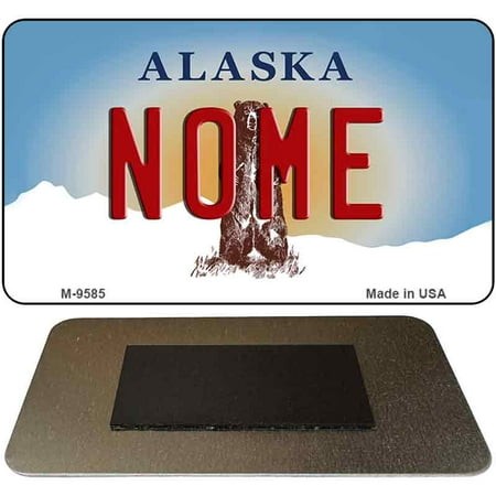 Nome Alaska State Novelty Metal Magnet M-9585 3.5  X 2  Magnet (M)