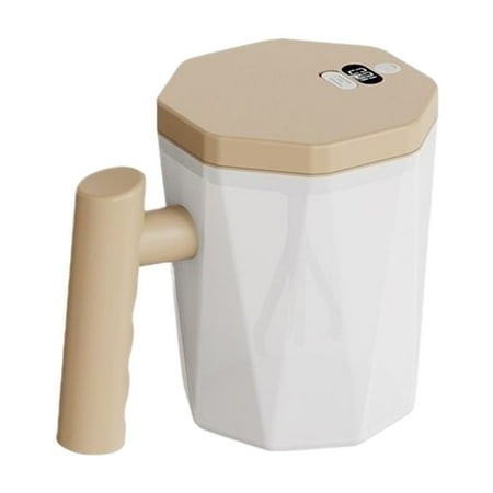 Self Stirring Coffee Mug  13.5 Oz Battery Powered Electric Milk Coffee Mixing Cup Automatic Cocoa Hot Chocolate Juice Mixer Glass Tumbler with Lid and