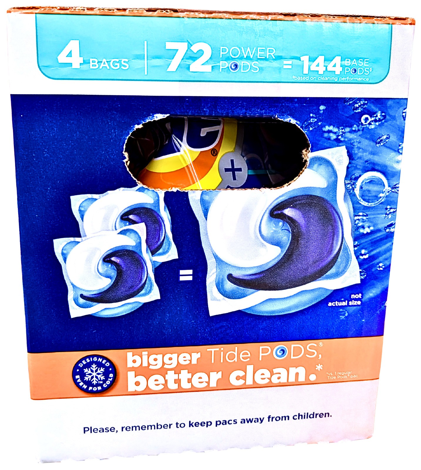 Tide Power Pods Plus Ultra Oxi Odor Eliminator Laundry Detergent  72 Power Pods (4 Bags)  HE Compatible thumbnail