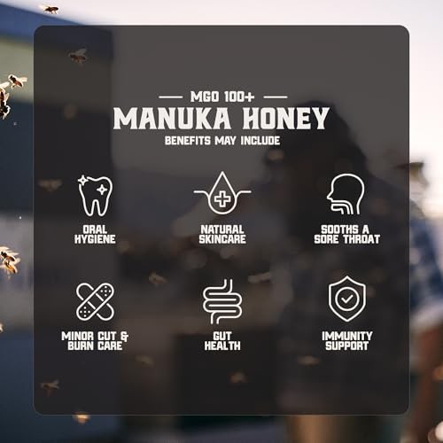 Gold Fern Honey - Raw New Zealand Manuka Honey | 8.8oz MGO 100+ | Pure, Natural, Unpasteurized, and Unfiltered Superfood Honey, Traceable from Hive to thumbnail