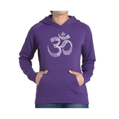 La Pop Art Women's Word Art Hooded Sweatshirt - Poses Om