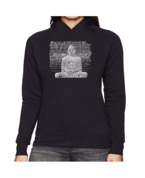 La Pop Art Women's Word Art Hooded Sweatshirt - Zen Buddha