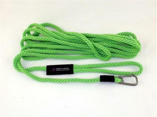 Soft Lines Floating Dog Swim Snap Leashes 0.5 in. Dia. by 50 Ft. - Lime Green