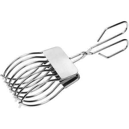 Stainless Steel Roast Beef Cutting Tongs Onion Slicer  Meat Bread Slicing Tong Food Holder for Slicing Vegetable Fruits Cutting Kitchen Tools