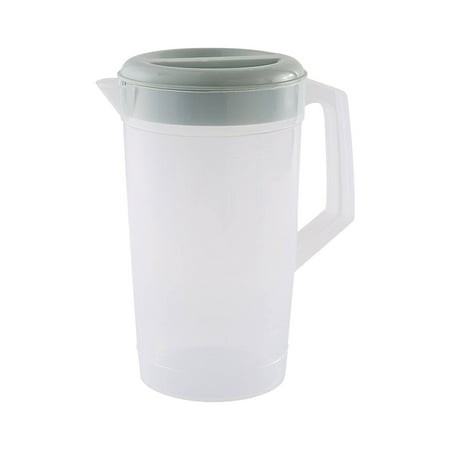 TXYRDXK 68 Oz/2 Litre Plastic Pitcher with Lid and Handle BPA-FREE Eco-Friendly Mix Drinks Water Jug for Hot/Cold Lemonade Juice Beverage Jar Ice Tea 