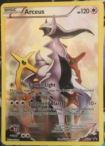 Pokemon XY83 Arceus HOLO RARE Black Star Promo Card Mint/Near-Mint