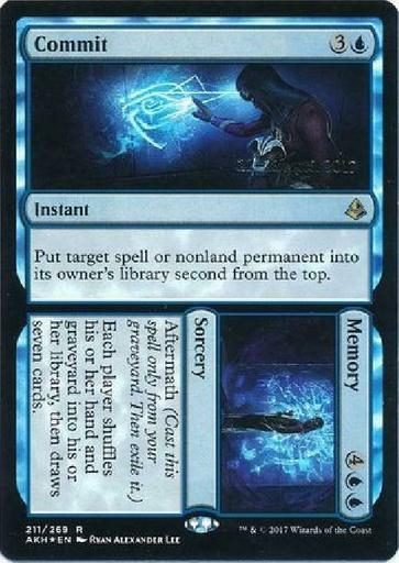 Commit // Memory - AKH Prerelease Promo NM MTG Promo Magic 2B3
