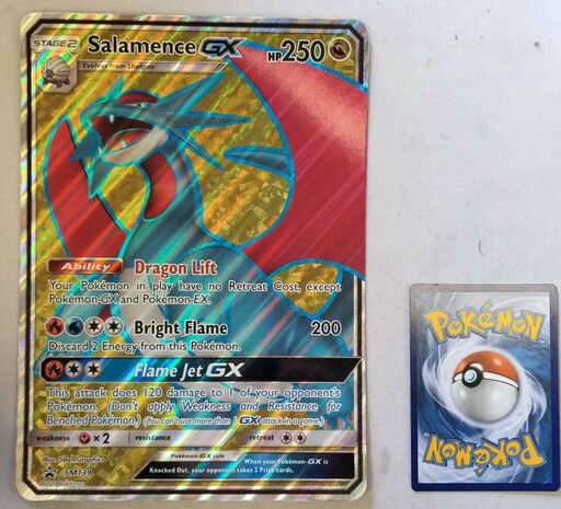 Pokemon SM SALAMENCE GX #SM139 FULL ART JUMBO/OVERSIZED PROMO CARD- NEAR MINT