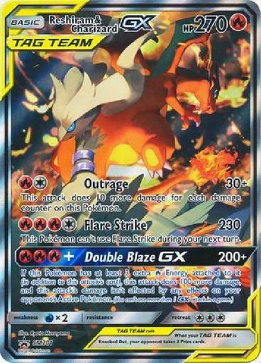 Reshiram & Charizard GX - SM - Oversize Promo Near Mint Pokemon 3DY