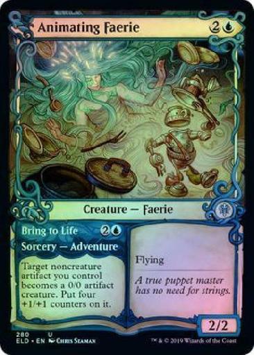Animating Faerie 280/269 - Alternate Frame Foil Promo Near Mint MTG Promo