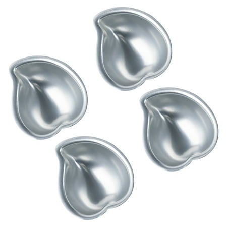 Set of 4 Portable Peach Mangos Aluminum Alloy Molds Efficient Baking Tool for Ice Cream Chocolate and Dessert