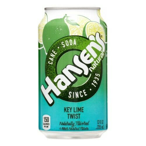 Hansens Beverages - Soda Key Lime - Case of 4 - 6/12 Fl Oz.