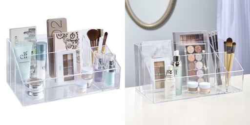 STORi Premium Quality Clear Plastic Makeup Palette and Brush Holder 12