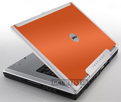 ORANGE Vinyl Lid Skin Cover Decal Fits Dell Inspiron E1705 9200 9300 9400 Laptop