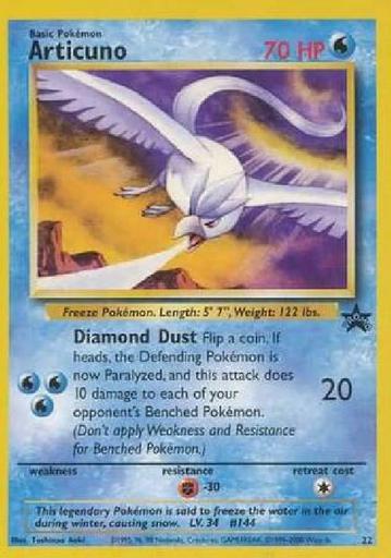 Articuno - 22 - (Movie 2000) Rare NM Promo Pokemon 3DY