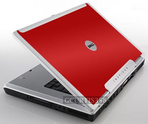 RED Vinyl Lid Skin Cover Decal Fits Dell Inspiron E1705 9200 9300 9400 Laptop