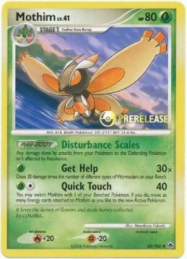Mothim (Prerelease) - 42/100 - Uncommon NM Promo Pokemon 3DY