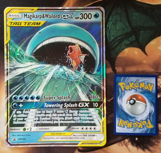 Pokemon Black Star Promo Magikarp & Wailord GX SM166 ULTRA(JUMBO/OVERSIZED CARD)