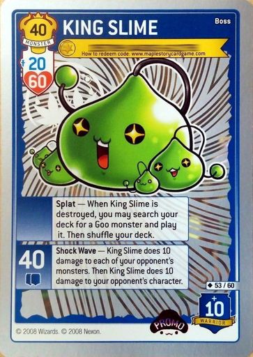 Maple Story CCG FACTORY SEALED Pack of 30x King Slime Promo Card W/ Codes NEW!