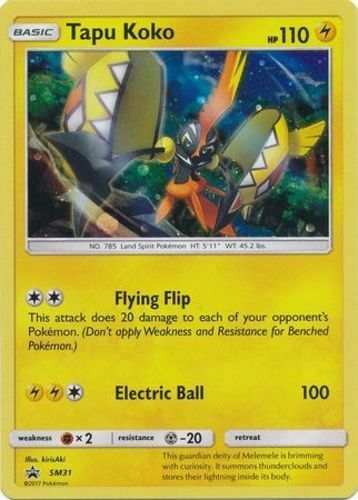 Pokemon Tapu Koko - SM31 - Cosmos Holo Promo - Tapu Koko Pin Collection Exclusiv
