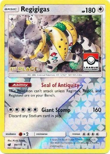 Regigigas - 84/111 - 1st Place League Promo NM Promo Pokemon