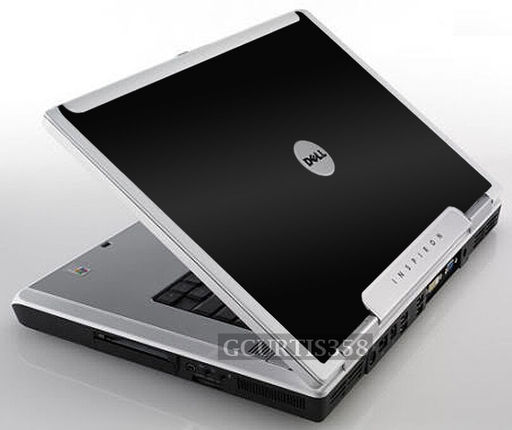 BLACK Vinyl Lid Skin Cover Decal Fits Dell Inspiron E1705 9200 9300 9400 Laptop