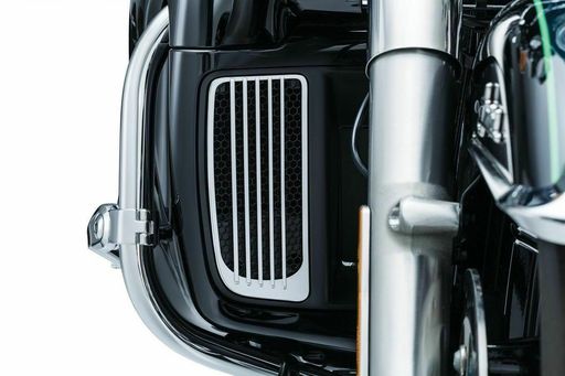 Kuryakyn Chrome Radiator Grills Lower Fairing Twin Cooled Harley Touring 14-2018