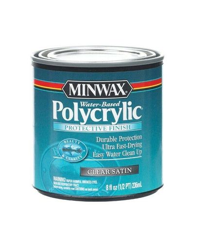 Minwax Satin Clear Polycrylic 0.5 Pt.